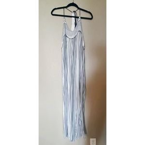 NWT Navy & White Gauze Maxi Dress
